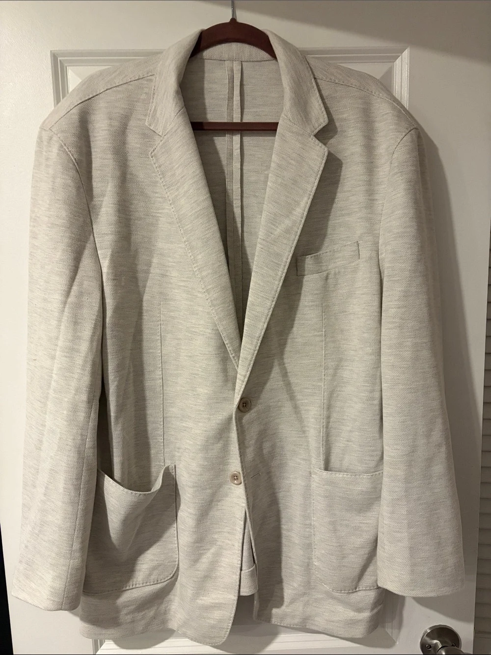 Quince Light Gray Knit Blazer